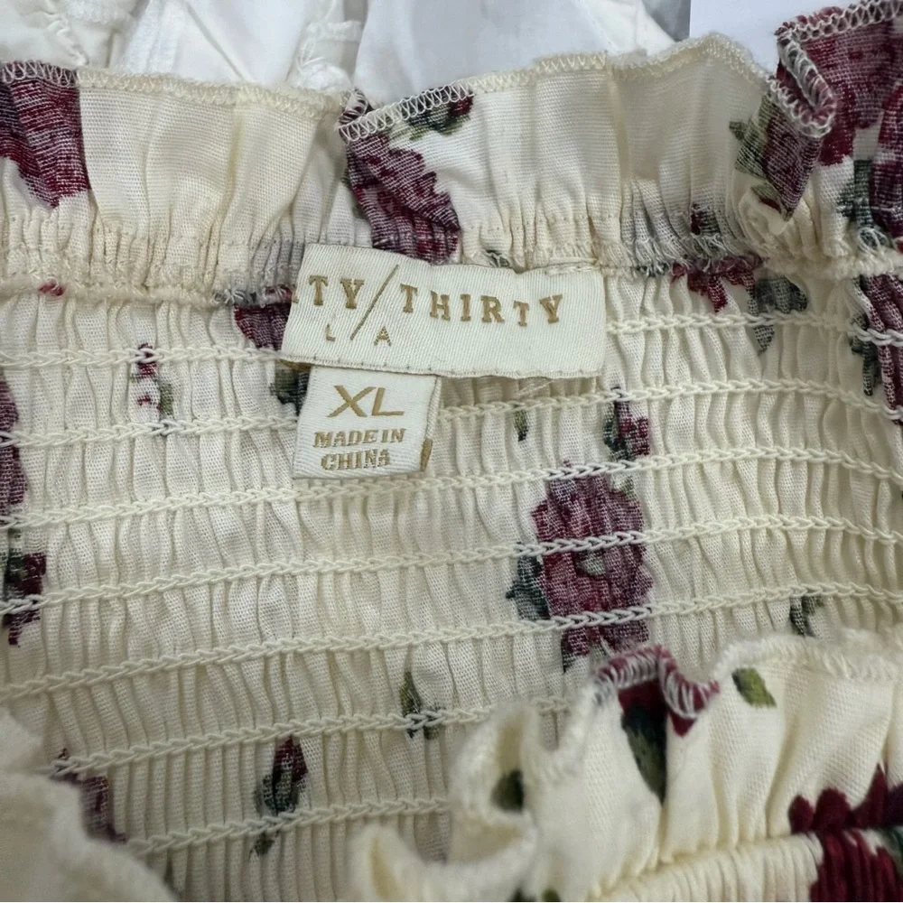 Thirsty Thirty LA Floral Smocked Tiered Dress - Picture 4 of 5